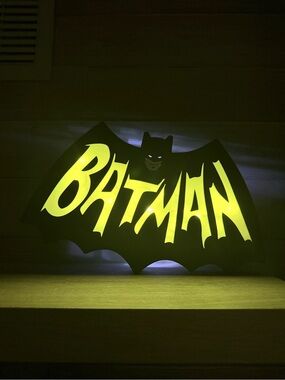 Batman Wall Light Sign in Yellow